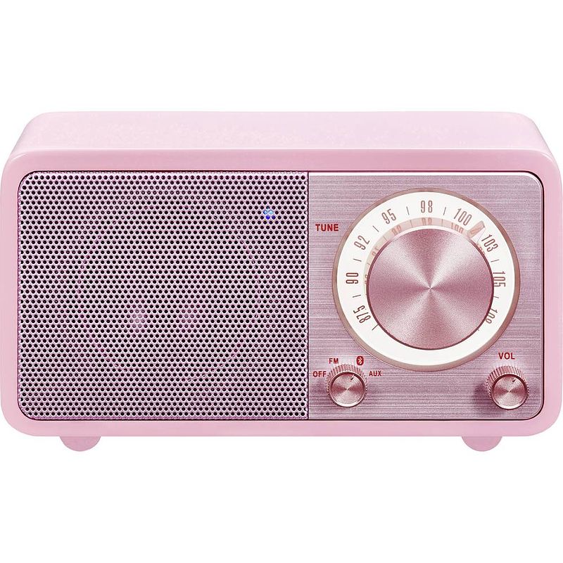 Foto van Sangean wr-7 genuine mini tafelradio vhf (fm) bluetooth herlaadbaar pink