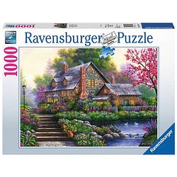 Foto van Ravensburger puzzel romantische cottage - legpuzzel - 1000 stukjes