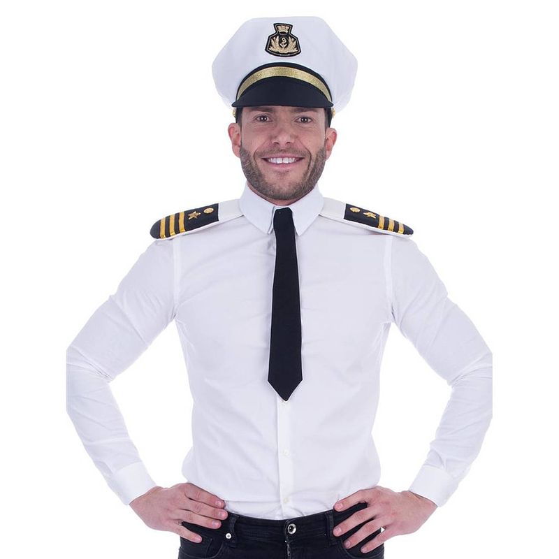 Foto van Volwassenen verkleed set voor kapitein 3-delig - verkleedattributen