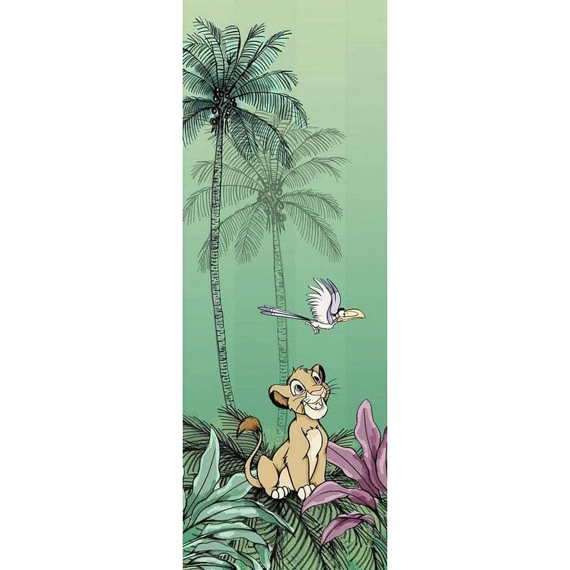 Foto van Komar jungle simba vlies fotobehang 100x280cm 2-banen