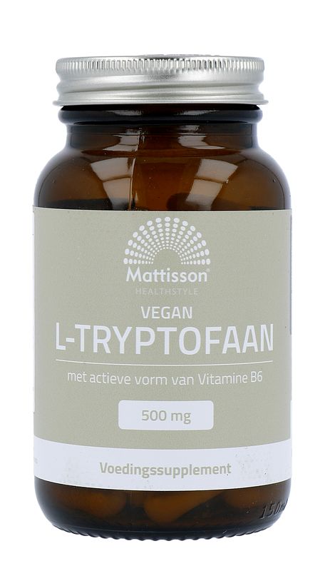 Foto van Mattisson healthstyle l-tryptofaan 500mg capsules