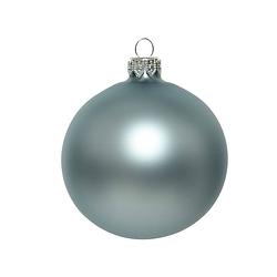 Foto van Kerstbal glas d10 cm blauw 4st kerst