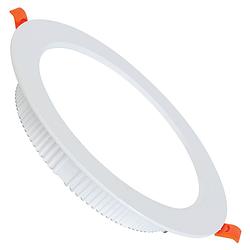 Foto van Led downlight - alexy - inbouw rond 8w - helder/koud wit 6400k - mat wit aluminium - ø98mm