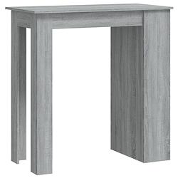 Foto van The living store bartafel - grijs sonoma eiken - 102 x 50 x 103.5 cm - met 3 opbergvakken