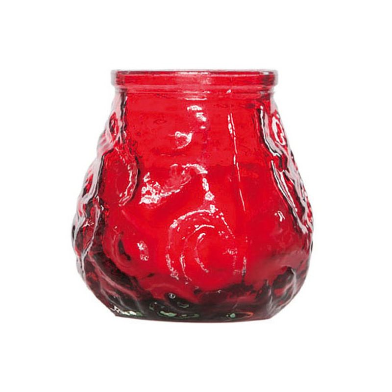 Foto van Cosy & trendy mini lowboy kaars in pot - rood - 17 uur (15 stuks)