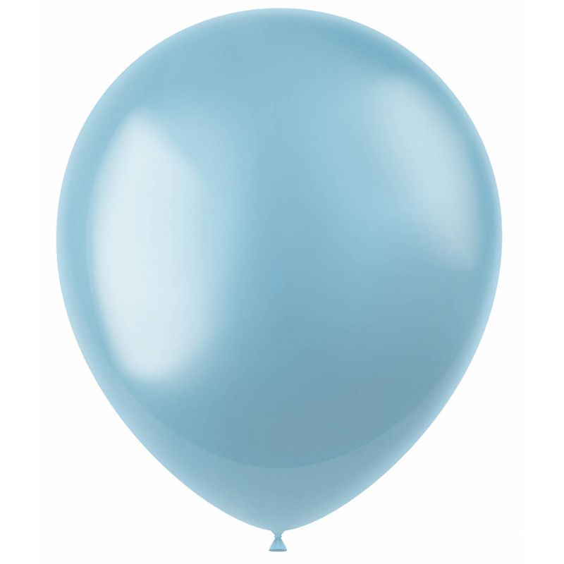 Foto van Folat ballonnen metallic 33 cm latex lichtblauw 100 stuks