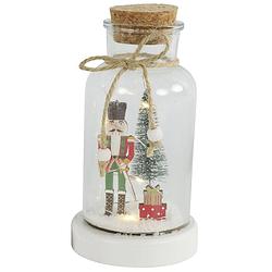 Foto van Tom kerstdecoratie rick 9,5 x 17,5 cm glas transparant