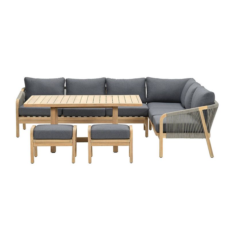 Foto van Garden impressions alora lounge dining set 5-delig rechts - donker grijs