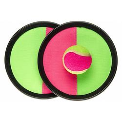 Foto van Lg-imports vangspel klittenband roze/groen 18 cm