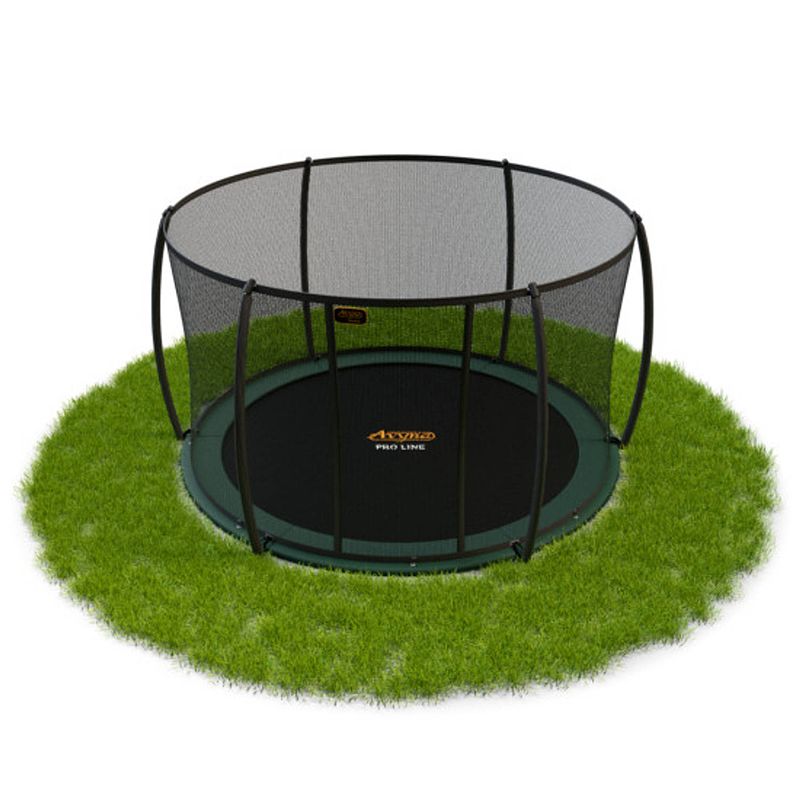 Foto van Avyna pro-line flatlevel trampoline met veiligheidsnet - ø 245 cm (8ft) - groen