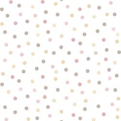 Foto van Noordwand behang mondo baby confetti dots roze/wit/bruin