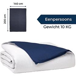 Foto van Kalm verzwaringsdeken 10 kg - weighted blanket - verzwaarde deken - incl 5 jaar garantie - anti stress