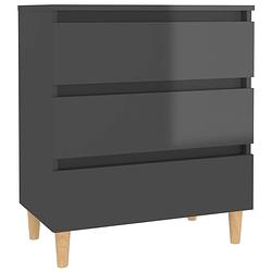 Foto van Vidaxl dressoir 60x35x69 cm spaanplaat hoogglans grijs