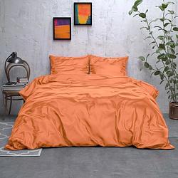 Foto van Sleeptime elegance satijn geweven uni - oranje dekbedovertrek 1-persoons (140 x 220 cm + 1 kussensloop) dekbedovertrek