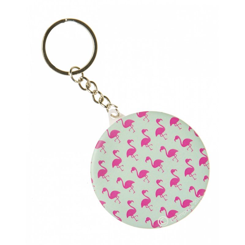 Foto van Lg-imports sleutelhanger flamingo met spiegel 5,8 cm