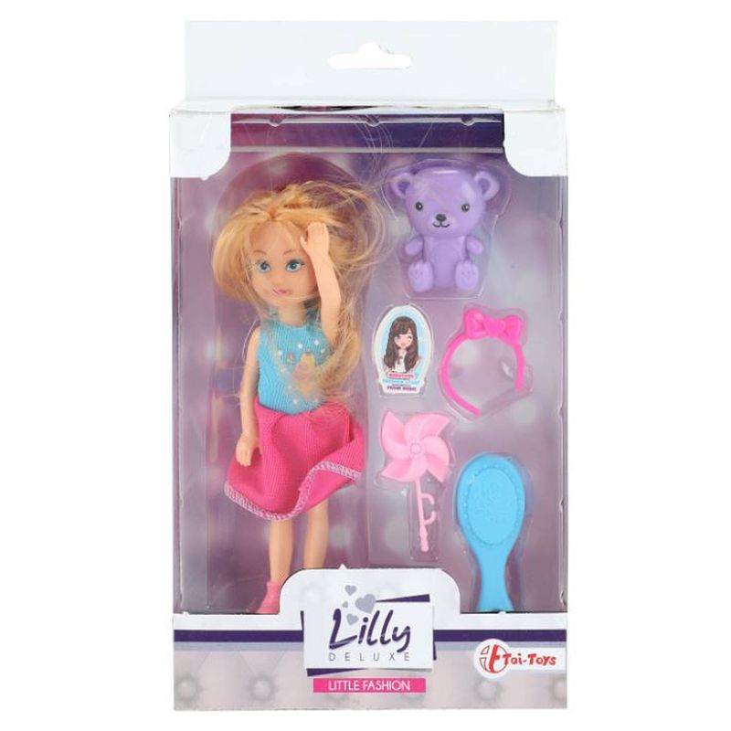 Foto van Toi-toys tienerpop lilly blond meisjes 14 cm