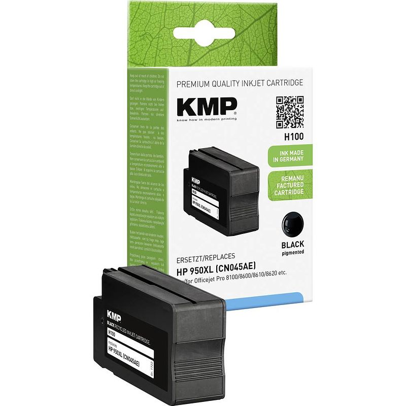 Foto van Kmp inkt vervangt hp 950xl compatibel zwart h100 1722,4001