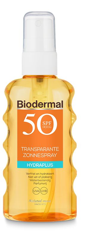 Foto van Biodermal zonnebrand - hydraplus - transparante zonnespray - spf 50 - 175ml