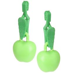 Foto van Excellent houseware tafelkleedgewichten appels - 8x - groen - kunststof - tafelkleedgewichten