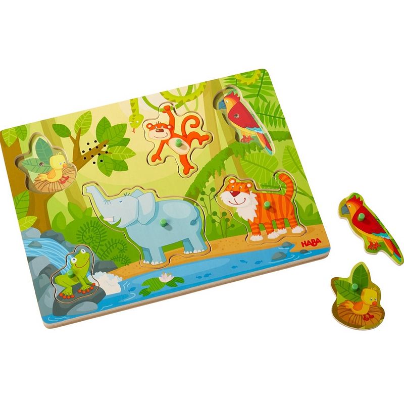 Foto van Haba geluidenpuzzel in de jungle 6 stukjes