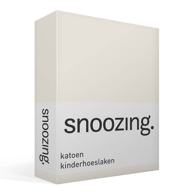 Foto van Snoozing - katoen - kinderhoeslaken - junior - 70x150 cm - ivoor