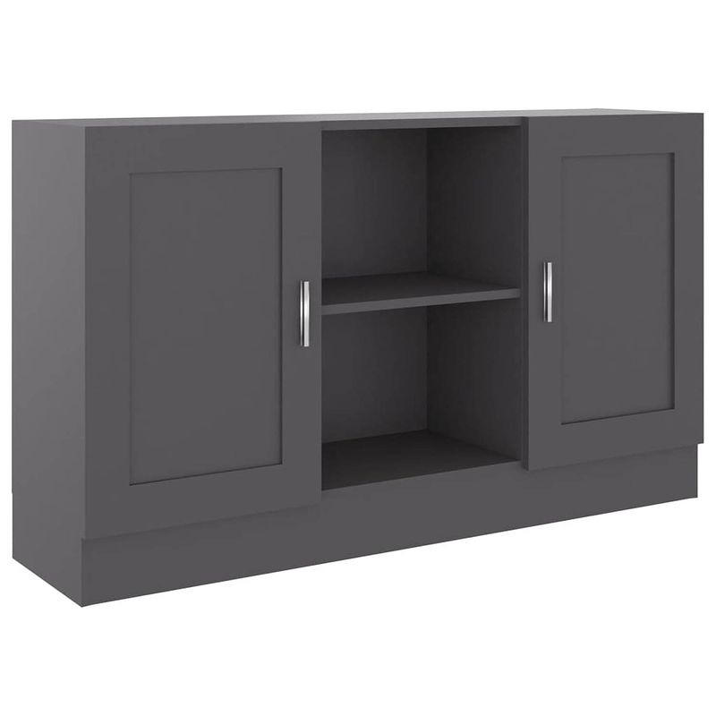 Foto van Vidaxl dressoir 120x30,5x70 cm spaanplaat grijs