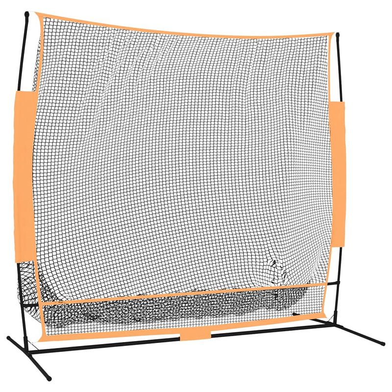 Foto van Vidaxl golftrainingsnet 215x107x216 cm polyester zwart en oranje