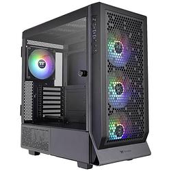 Foto van Thermaltake ca-1x5-00m1wn-00 midi-tower gaming-behuizing zwart 4 voorgeïnstalleerde led-ventilators, zijvenster