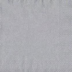 Foto van 20x zilveren servetten 33 x 33 cm - feestservetten