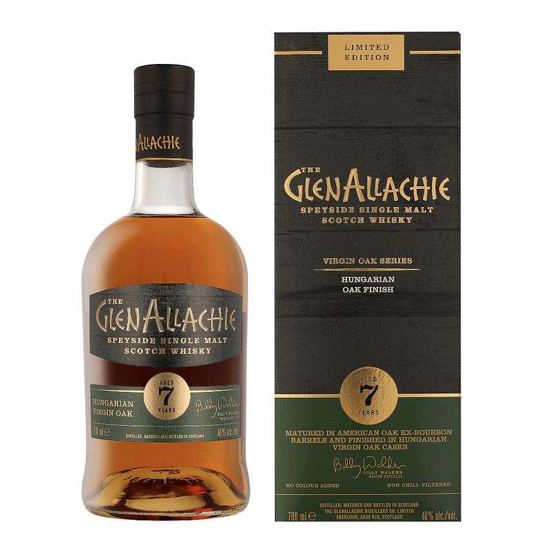 Foto van Glenallachie 7 years hungarian virgin oak whisky + giftbox