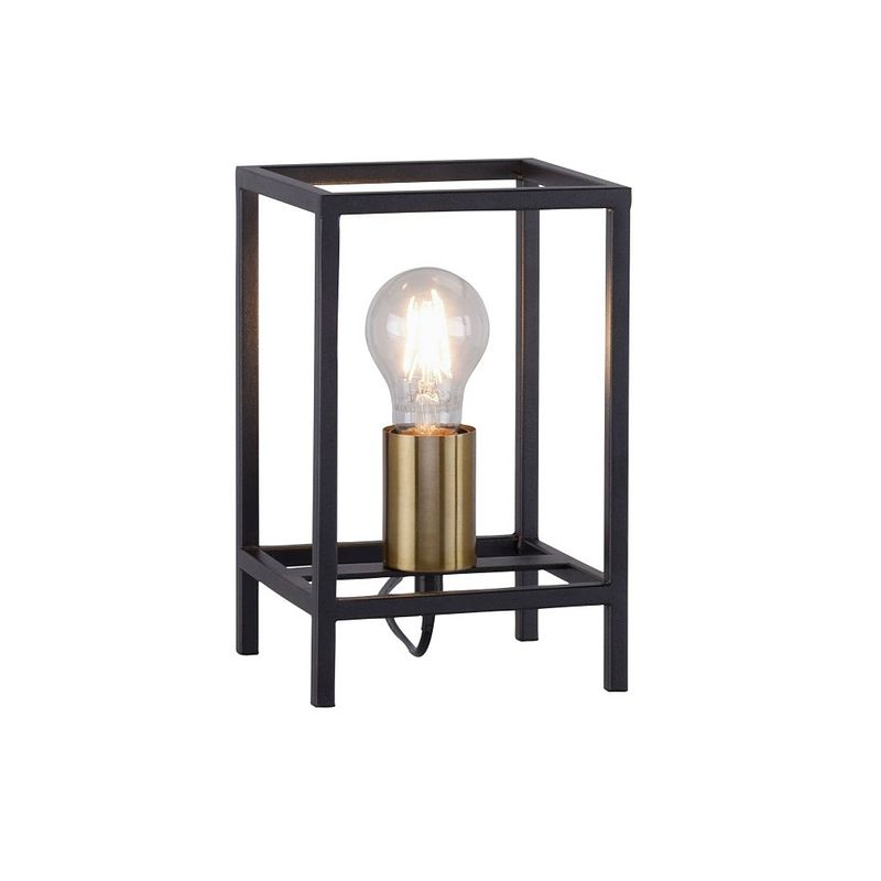 Foto van Lamponline tafellamp fabio b 15 cm h 23,5 cm zwart goud