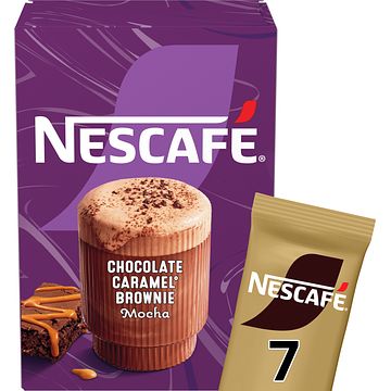 Foto van Nescafe gold chocolate caramel brownie mocha limited edition 6 x7 zakjes bij jumbo