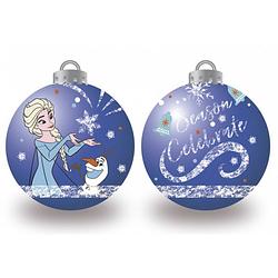 Foto van Arditex kerstballen frozen 8 cm blauw 6 stuks