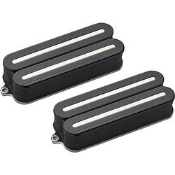 Foto van Fishman prf-mo8-sbn fluence open core modern humbucker set 8-string black / nickle rails actieve elementenset