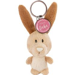 Foto van Nici sleutelhanger alles liebe junior 7 cm pluche bruin/roze