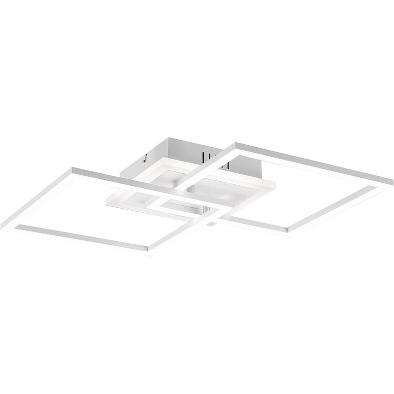 Foto van Led plafondlamp - plafondverlichting - trion venda - 25w - natuurlijk wit 4000k - dimbaar - vierkant - mat wit -