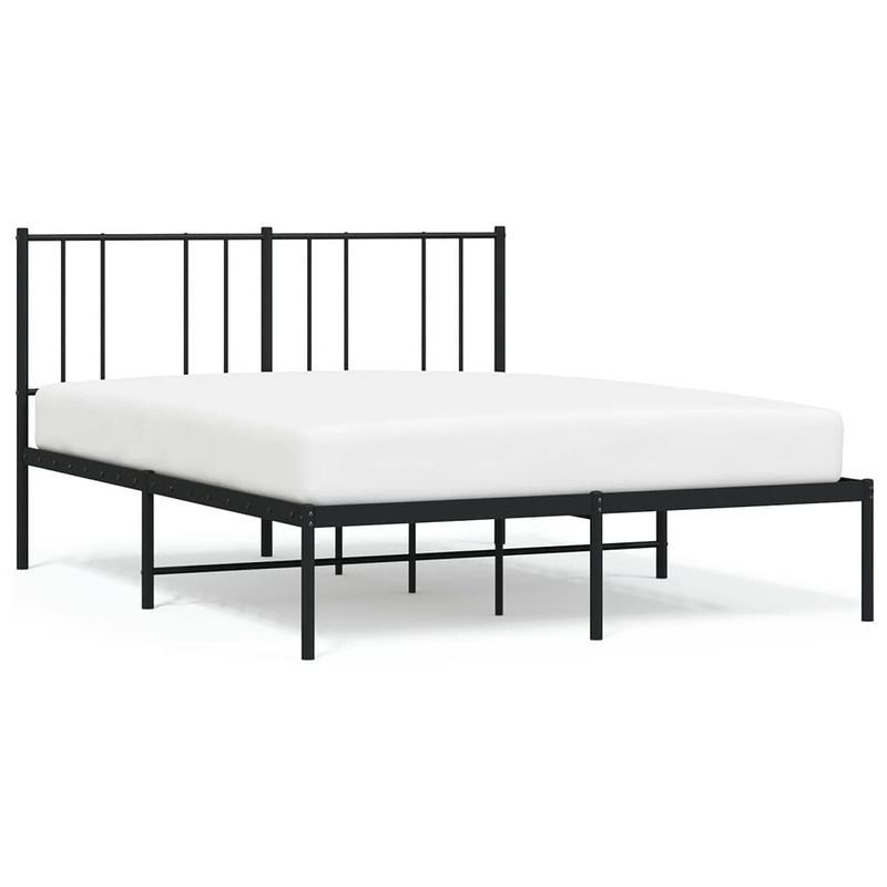 Foto van The living store bedframe classic - robuust metalen constructie - metalen latten en poten - extra opbergruimte -