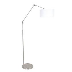 Foto van Steinhauer vloerlamp prestige chic 8100st staal kap chintz wit