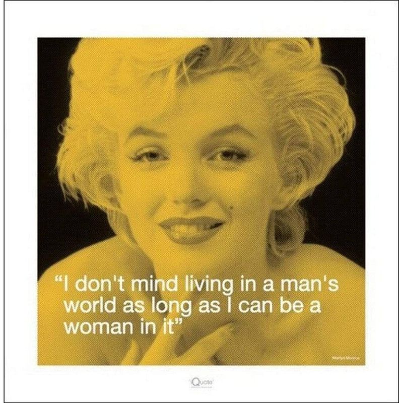 Foto van Pyramid marilyn monroe iquote mans world kunstdruk 40x40cm