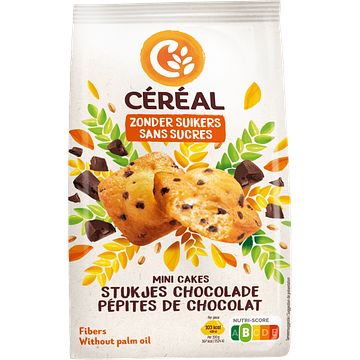 Foto van Cereal zonder suikers mini cakes stukjes chocolade 7 x 28g bij jumbo