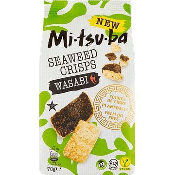 Foto van Mitsuba seaweed crisps wasabi 70g bij jumbo