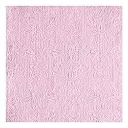 Foto van 30x luxe servetten barok patroon roze 3-laags - feestservetten