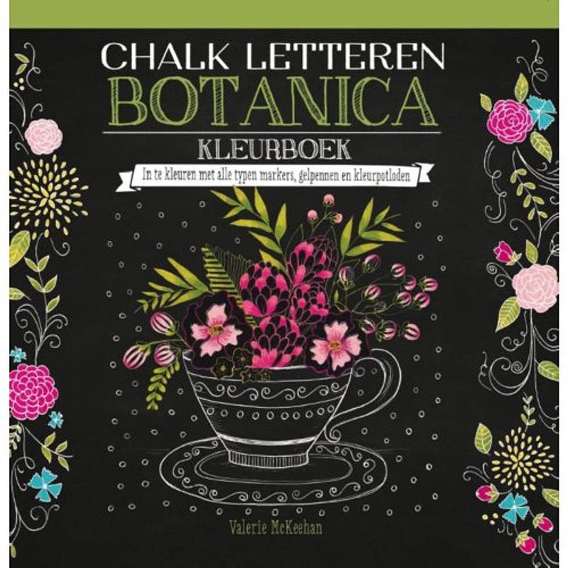 Foto van Chalk letteren botanica kleurboek