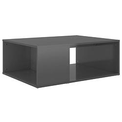 Foto van Vidaxl salontafel 90x67x33 cm spaanplaat hoogglans grijs