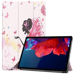 Foto van Basey lenovo tab p11 hoes case - lenovo tab p11 hoesje elfje - lenovo tab p11 book case cover