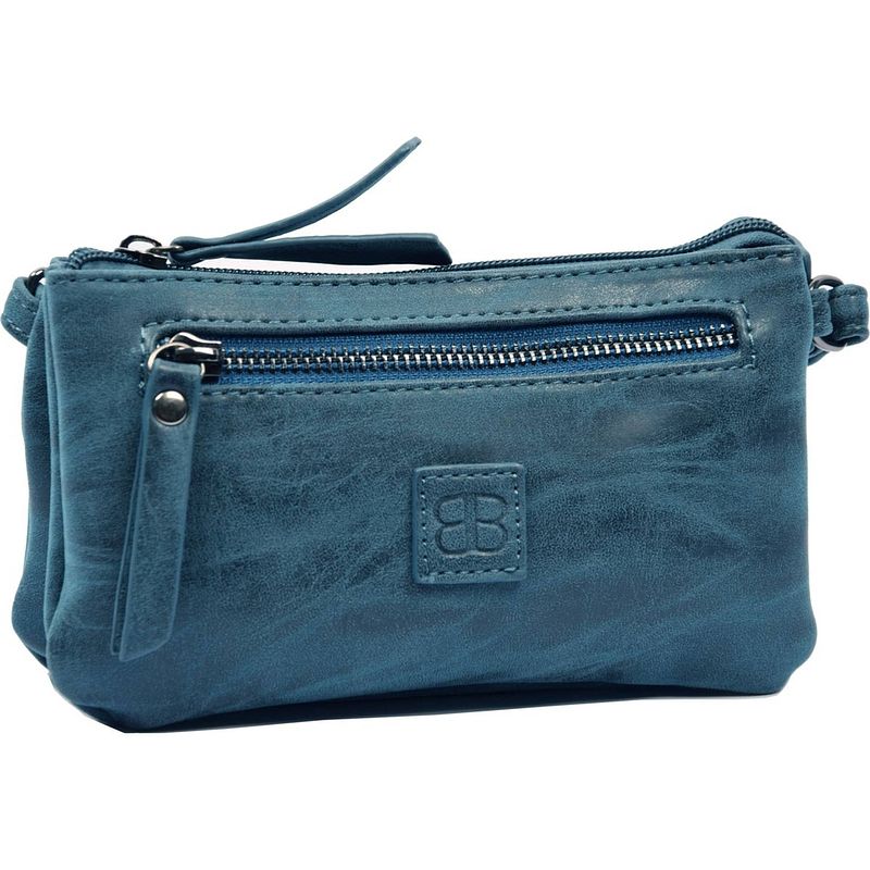 Foto van Tas - tasssen - bags - bag- bicky bernard- harmonica 3-vaks tasje - schoudertasje - crossbody tasje - donkerblauw