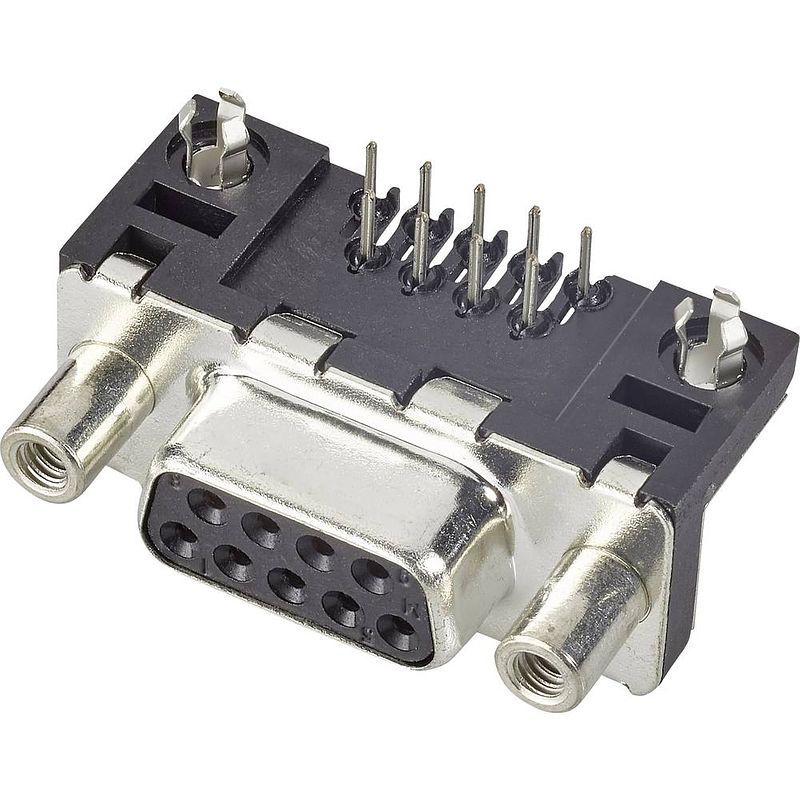 Foto van Fci d-sub d09s13a4gv00lf d-sub female connector 90 ° aantal polen: 9 print 1 stuk(s)