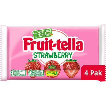 Foto van Fruittella strawberry 4 x 41g bij jumbo