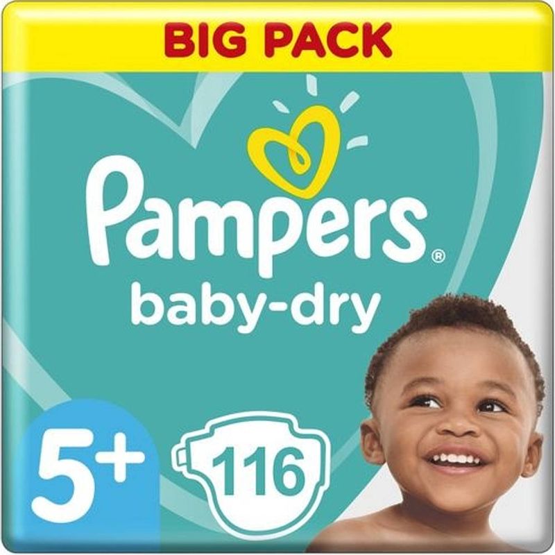 Foto van Pampers - baby dry - maat 5+ - mega pack - 116 luiers