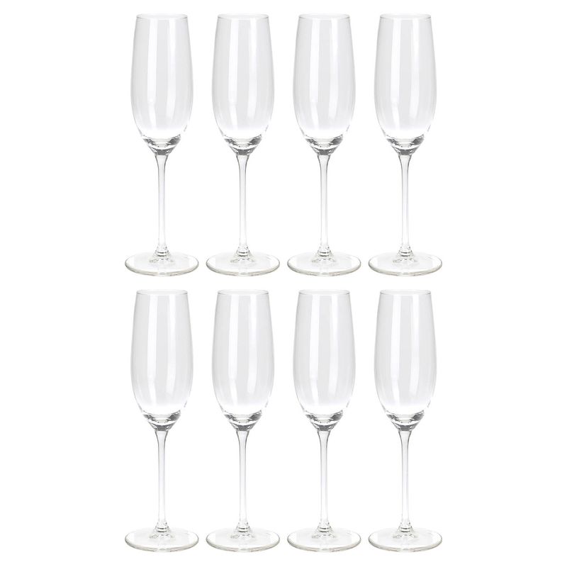 Foto van Champagneglazen - 24x - transparant - glas - 210 ml - proseccoglazen - champagneglazen